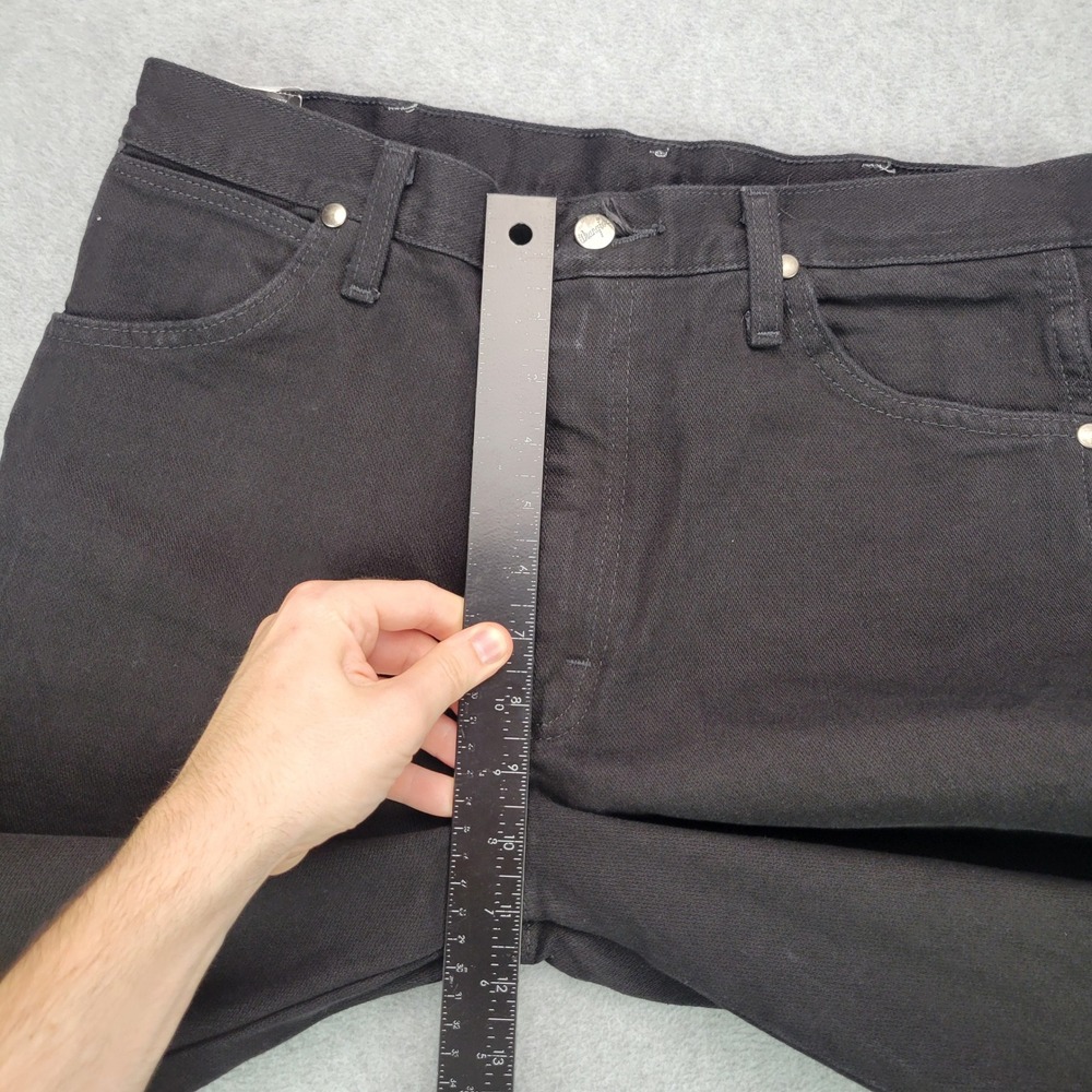 Wrangler Slim Fit Jeans Mens 32x32 Black Silver Edition 933SEWK‎ Straight Leg - Picture 8 of 10